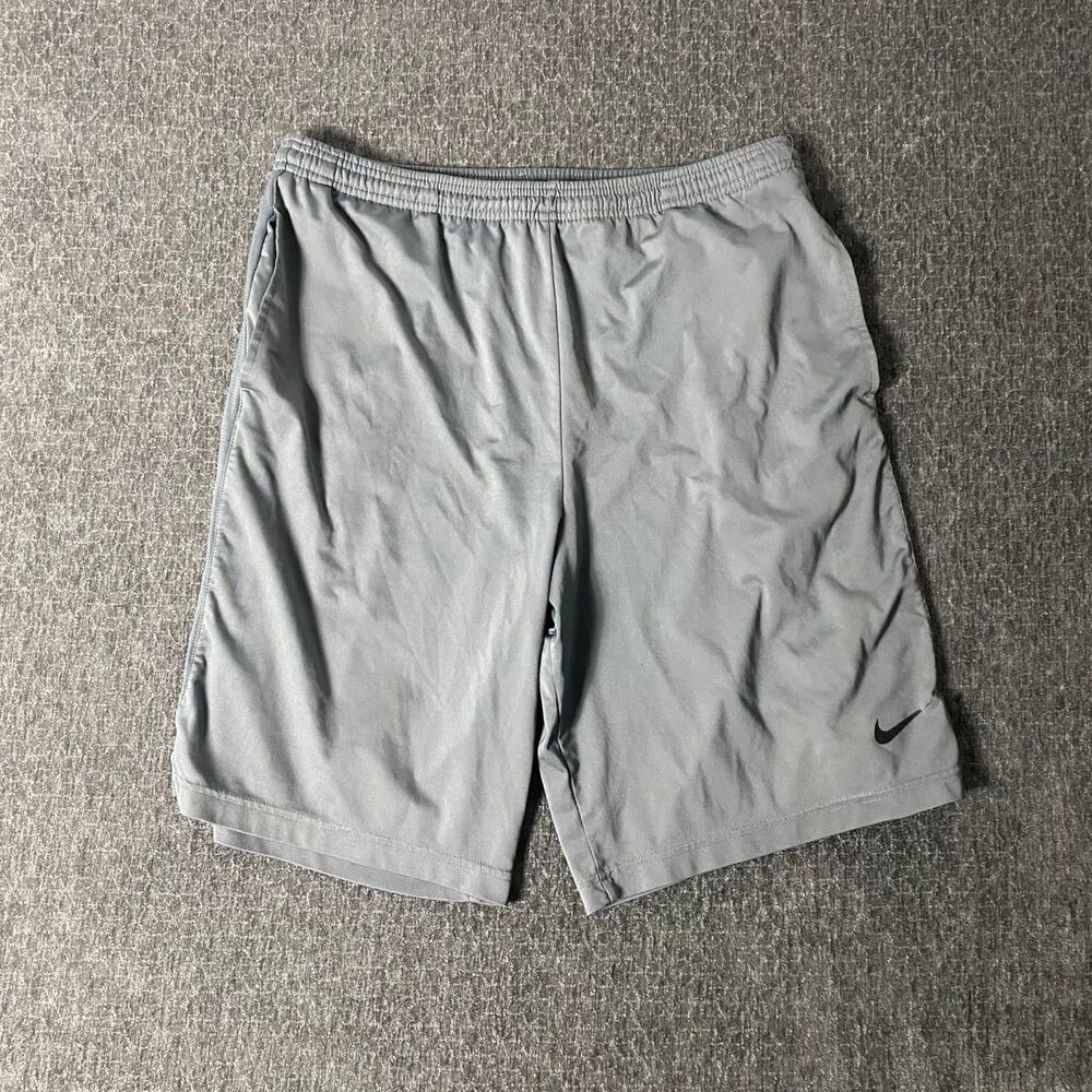 Nike Men's Grey and Blue Shorts